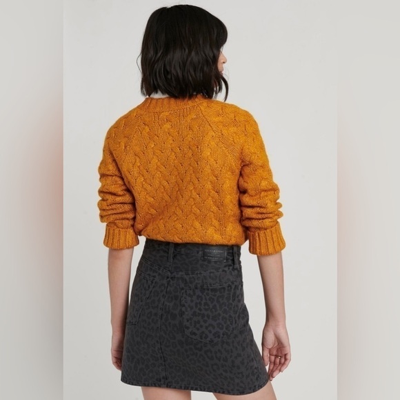 Lucky Brand Old Favorite Mini Skirt In Charcoal Leopard Print Size 10/30 - Picture 6 of 13